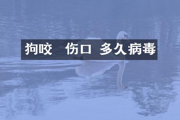 狗咬  伤口 多久病毒