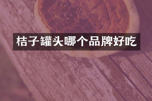 桔子罐头哪个品牌好吃