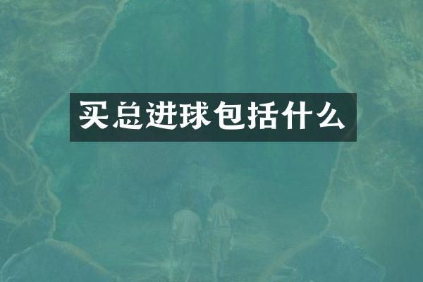 买总进球包括什么