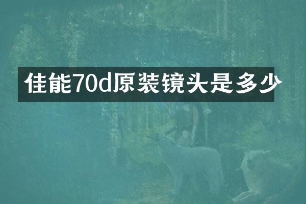 佳能70d原装镜头是多少