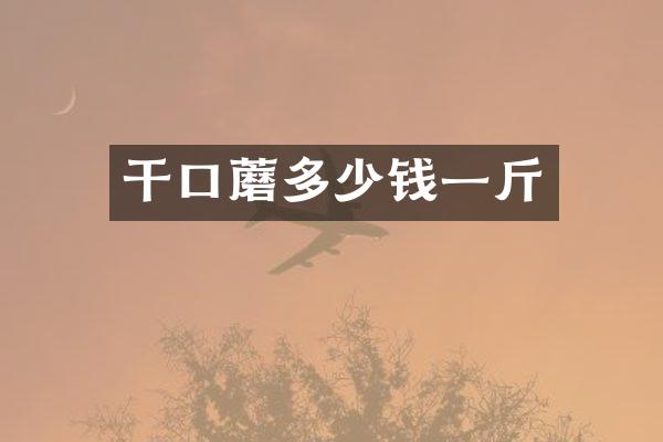 干口蘑多少钱一斤