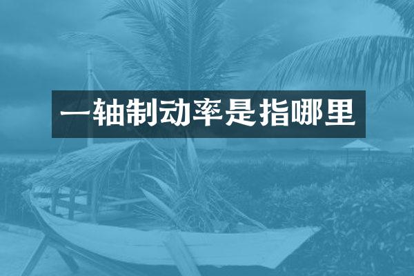 一轴制动率是指哪里