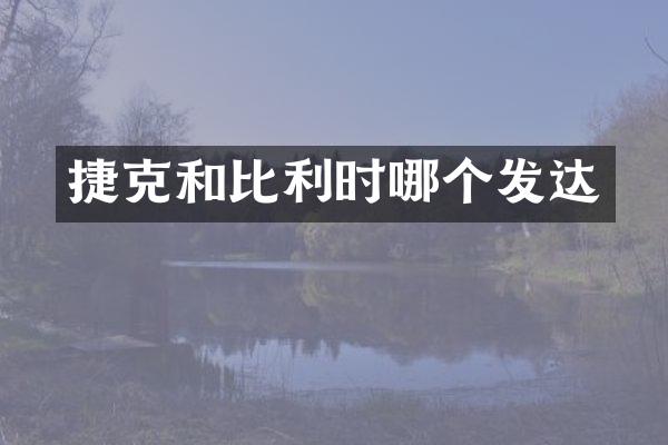捷克和比利时哪个发达
