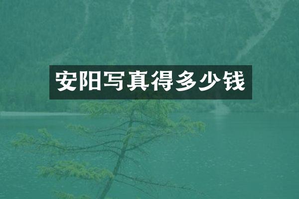 安阳写真得多少钱