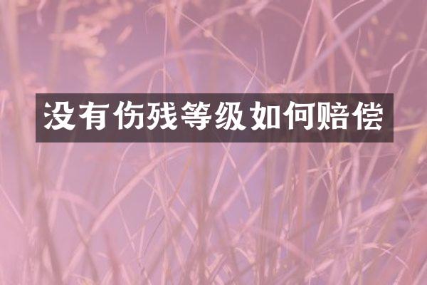 没有伤残等级如何赔偿