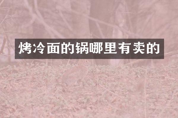 烤冷面的锅哪里有卖的