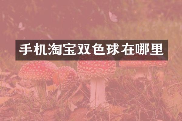 手机淘宝双色球在哪里