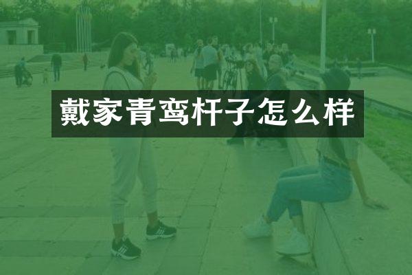 戴家青鸾杆子怎么样