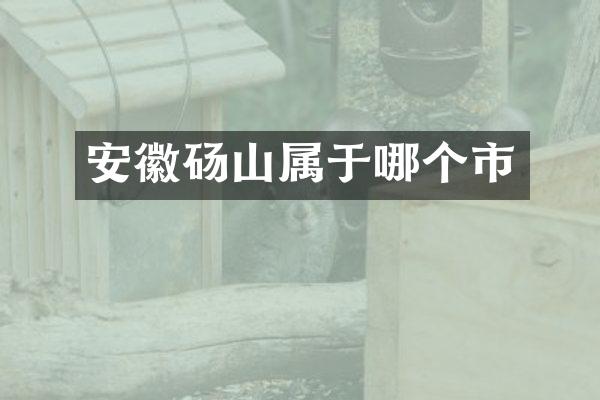 安徽砀山属于哪个市