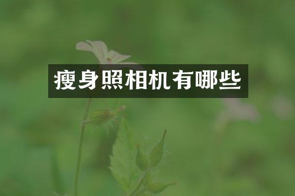 瘦身照相机有哪些