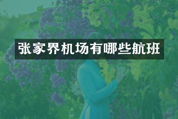 张家界机场有哪些航班