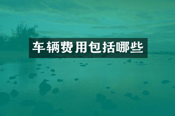 车辆费用包括哪些