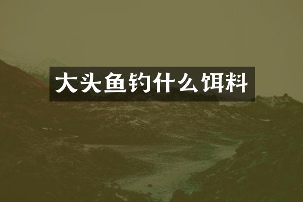 大头鱼钓什么饵料