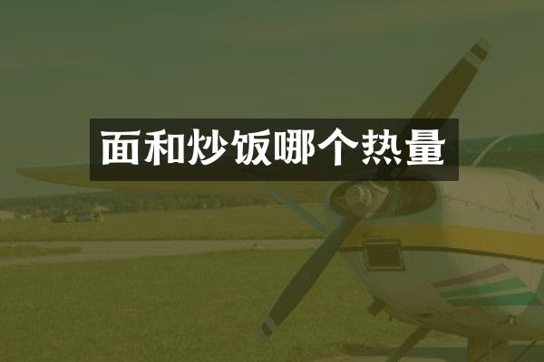 面和炒饭哪个热量