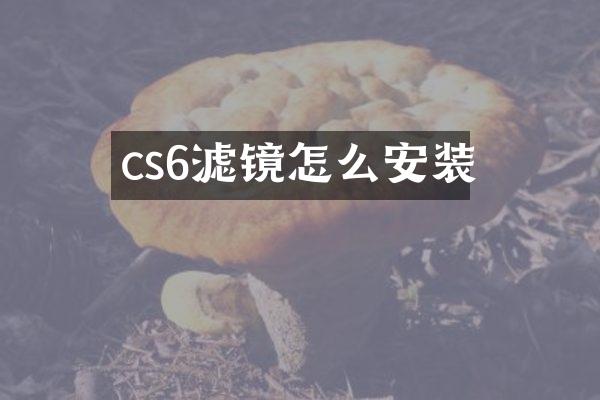 cs6滤镜怎么安装