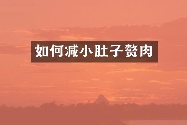 如何减小肚子赘肉