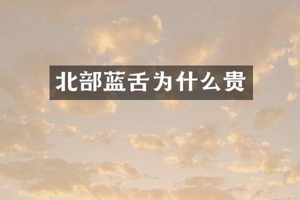 北部蓝舌为什么贵