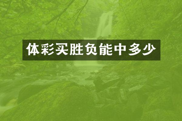 体彩买胜负能中多少