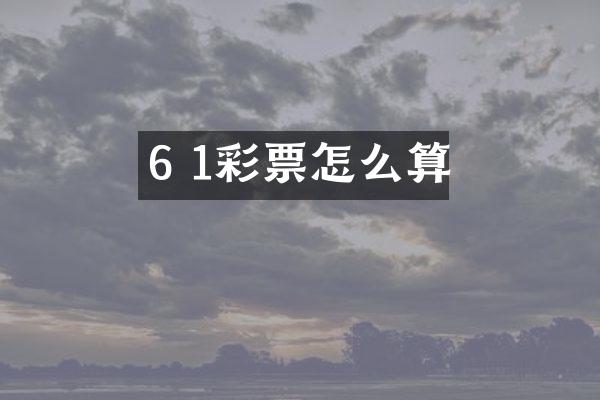 6 1彩票怎么算