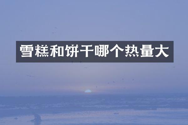 雪糕和饼干哪个热量大