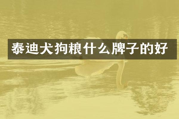 泰迪犬狗粮什么牌子的好