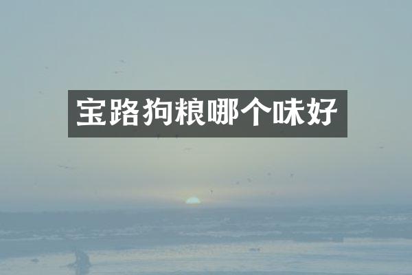 宝路狗粮哪个味好
