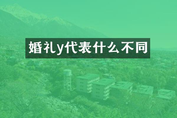 婚礼y代表什么不同