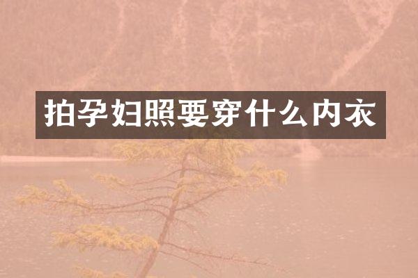 拍孕妇照要穿什么内衣