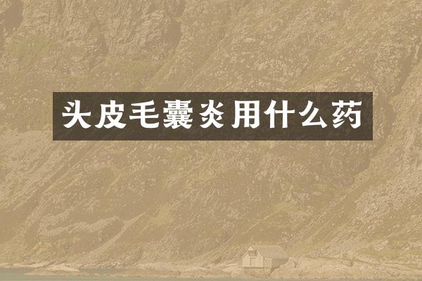 头皮毛囊炎用什么药