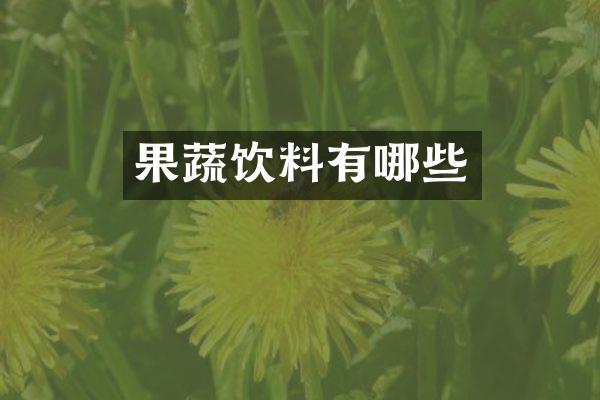 果蔬饮料有哪些