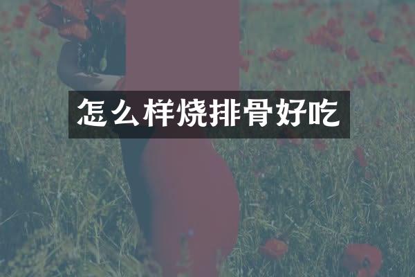 怎么样烧排骨好吃