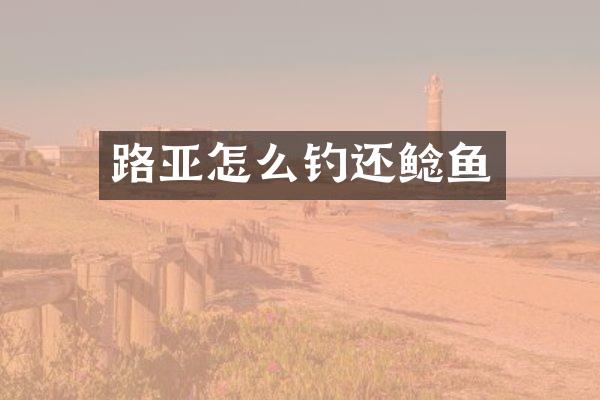路亚怎么钓还鲶鱼