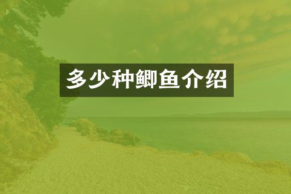 多少种鲫鱼介绍