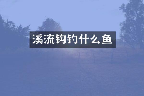 溪流钩钓什么鱼