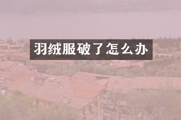 羽绒服破了怎么办