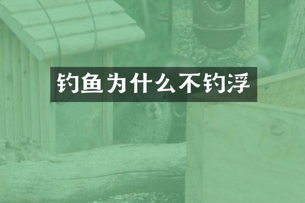 钓鱼为什么不钓浮