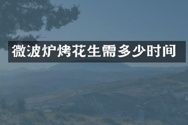 微波炉烤花生需多少时间