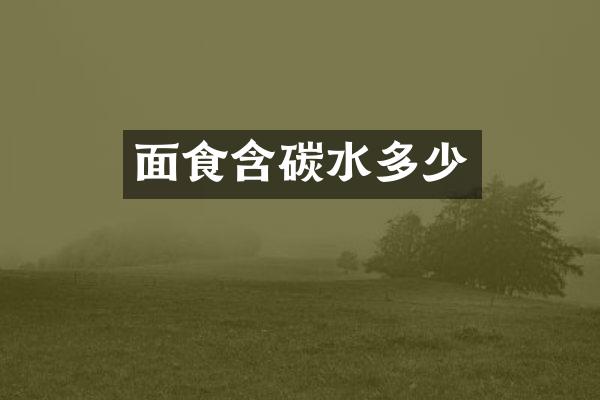 面食含碳水多少