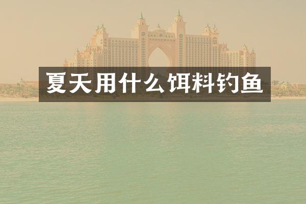 夏天用什么饵料钓鱼