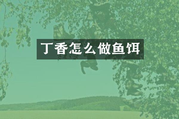 丁香怎么做鱼饵