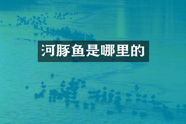 河豚鱼是哪里的