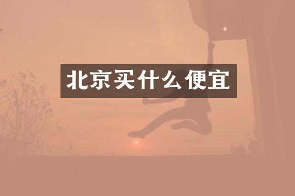 北京买什么便宜