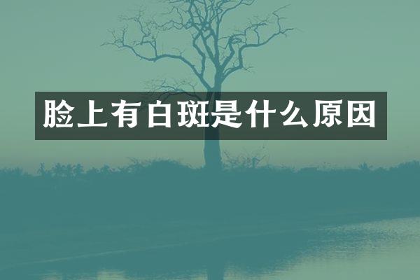 脸上有白斑是什么原因