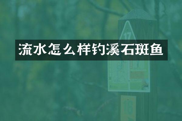 流水怎么样钓溪石斑鱼