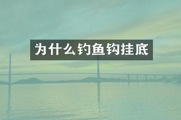 为什么钓鱼钩挂底