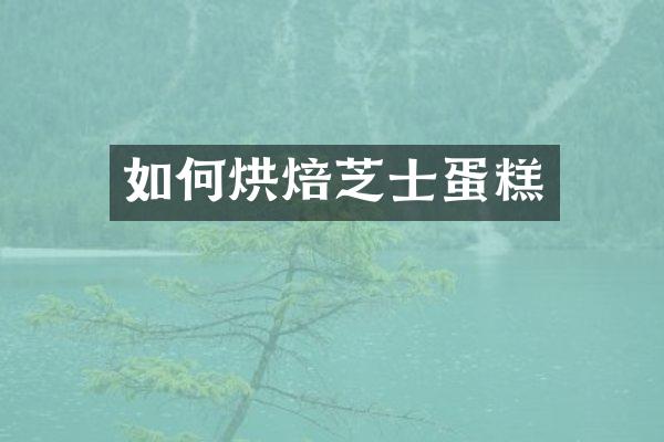 如何烘焙芝士蛋糕