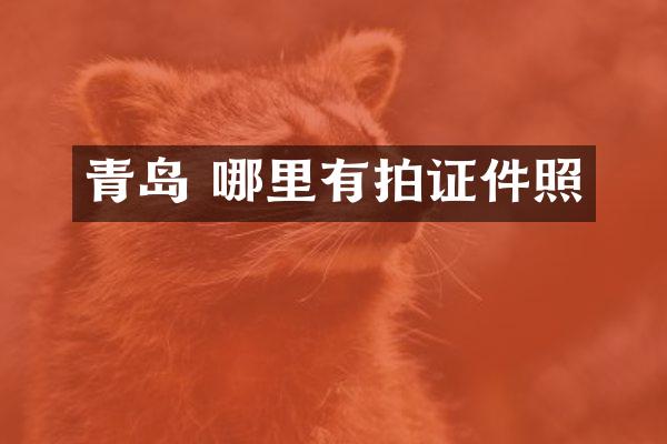 青岛 哪里有拍证件照