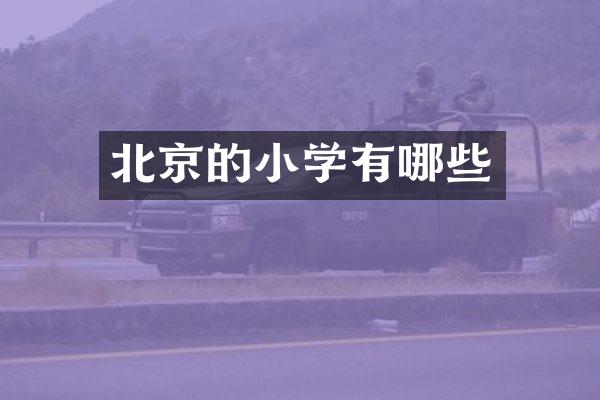 北京的小学有哪些