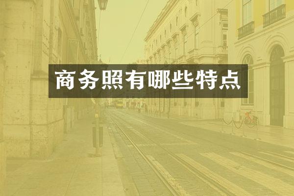 商务照有哪些特点