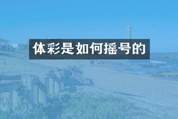 体彩是如何摇号的